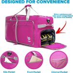 Bago Travel Duffel Bags for Traveling Women & Men- Foldable Weekender Bag - 80L 27" Large Duffle Bag For Travel & Camping Bag - Packable Lightweight Overnight Luggage bag (Black) - Image 3